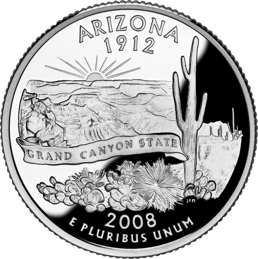 Arizona state quarter reverse
